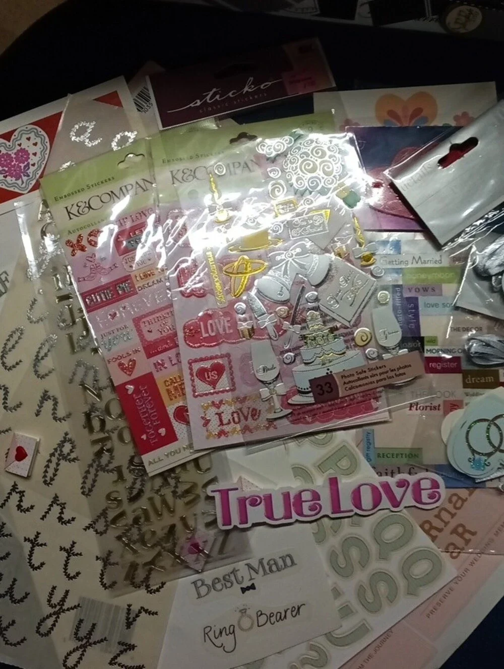 P Inc Wedding Scrapbook Kit (Complete) with Extra  Assorted Wedding Stickers
